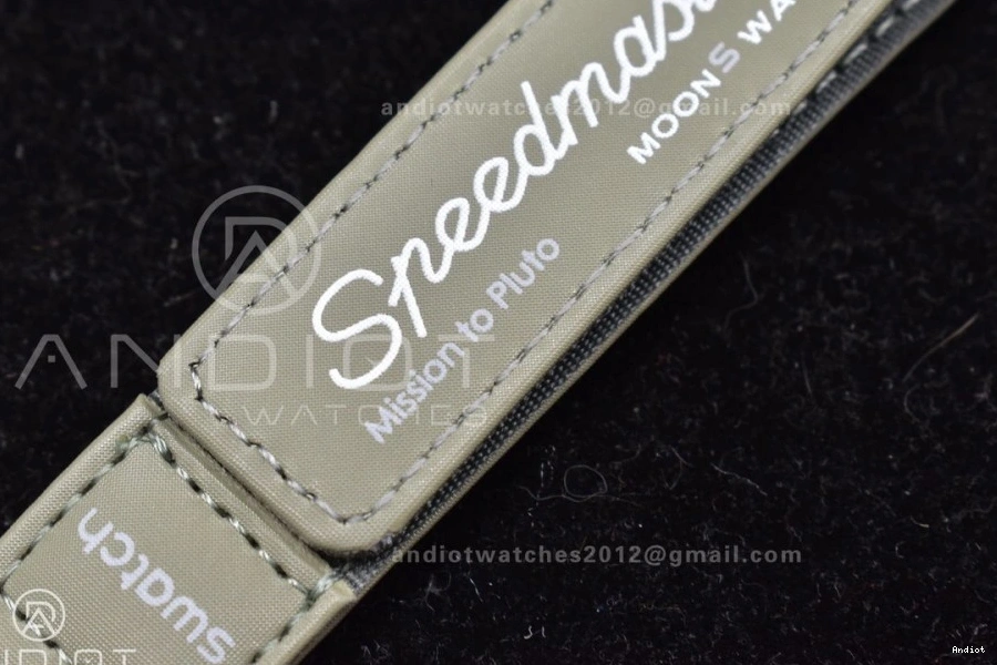 Swatch Strap Mission Moonwatch Omega to Quartz Pluto Nylon x Bioceramic on 0319